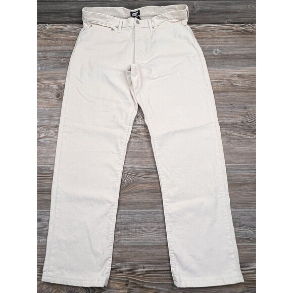 Lands' End Beige Corduroy Pants Men's 5 Pocket Stretch 36 x 31.5 Preppy - Picture 1 of 12